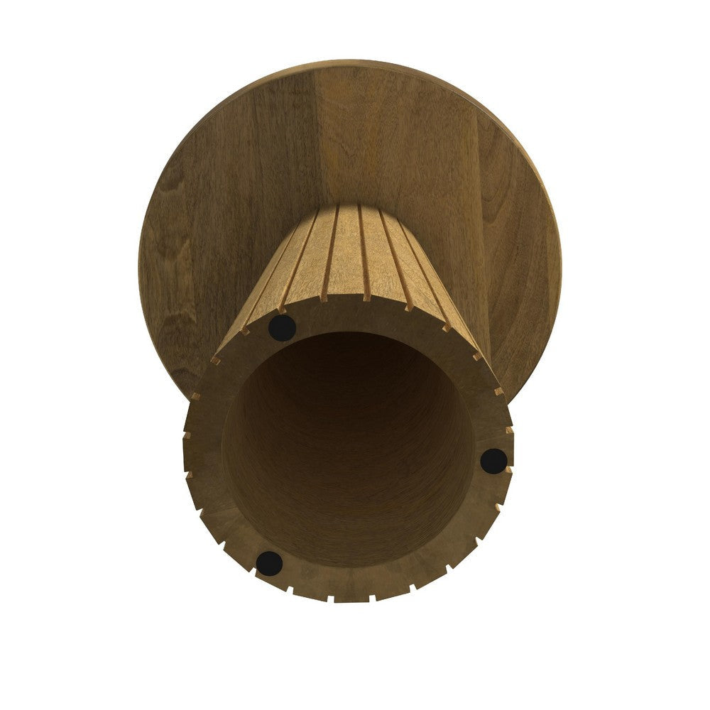 Waka Side Table | 18’’ | Brown Mango Wood Top | Minimalistic Design