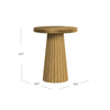 Waka Side Table | 18’’ | Brown Mango Wood Top | Minimalistic Design