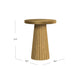 Waka Side Table | 18’’ | Brown Mango Wood Top | Minimalistic Design