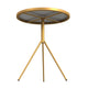 Side Table | Gold Metal Tripod Base and 18’’ Round White Marble Top BM334123