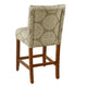 Mono Counter Stool Chair | Cream Polyester w Medallion Print | Brown BM334125