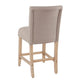 Siem Counter Stool Chair | Tan Brown Woven Fabric Seat | Nailhead Trim BM334127