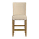 Siem Counter Stool Chair | Brown Beige Polyester Seat | Nailhead Trim BM334128