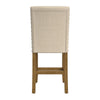 Siem Counter Stool Chair | Brown Beige Polyester Seat | Nailhead Trim BM334128