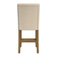 Siem Counter Stool Chair | Brown Beige Polyester Seat | Nailhead Trim BM334128
