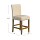 Siem Counter Stool Chair | Brown Beige Polyester Seat | Nailhead Trim BM334128