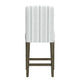 Pior Counter Stool Chair | Dove Gray n White Stripe | Brown Wood Legs BM334130