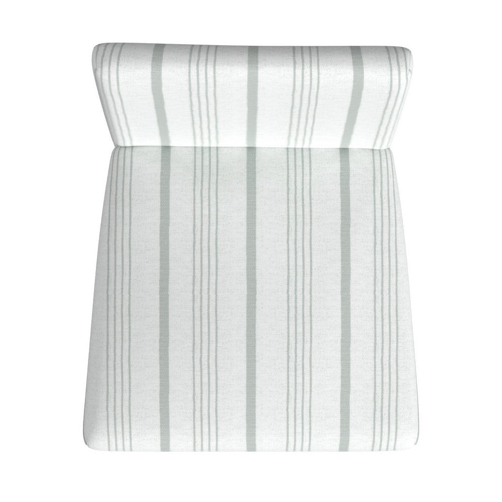 Pior Counter Stool Chair | Dove Gray n White Stripe | Brown Wood Legs BM334130