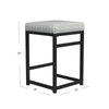 Toko Backless Counter Height Stool | Floral Gray Polyester Black Metal BM334131