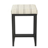 Toko Backless Counter Stool | White Striped Polyester Industrial Black BM334133