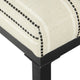 Toko Backless Counter Stool | White Striped Polyester Industrial Black BM334133