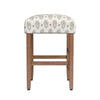 Mola Backless Counter Height Stool | Honey Brown and White Medallion