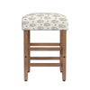 Mola Backless Counter Height Stool | Honey Brown and White Medallion
