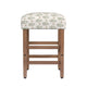 Mola Backless Counter Height Stool | Honey Brown and White Medallion