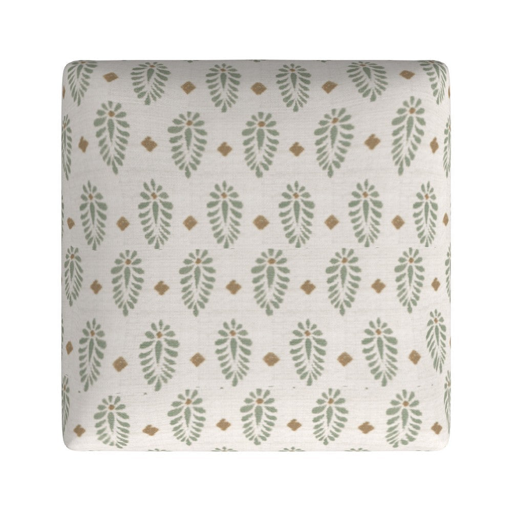 Mola Backless Counter Height Stool | Honey Brown and White Medallion