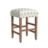 Mola Backless Counter Height Stool | Honey Brown and White Medallion