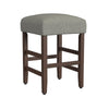 Mola Backless Counter Height Stool | Gray Polyester | Walnut Brown