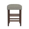 Mola Backless Counter Height Stool | Gray Polyester | Walnut Brown BM334136