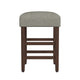 Mola Backless Counter Height Stool | Gray Polyester | Walnut Brown BM334136