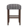 Mola Backless Counter Height Stool | Navy Blue Striped Polyester Brown BM334137