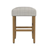 Mola Backless Counter Height Stool | Cream Green Pattern | Honey Brown BM334138