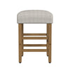 Mola Backless Counter Height Stool | Cream Green Pattern | Honey Brown BM334138