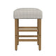 Mola Backless Counter Height Stool | Cream Green Pattern | Honey Brown BM334138