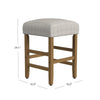 Mola Backless Counter Height Stool | Cream Green Pattern | Honey Brown BM334138