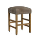 Mola Backless Counter Height Stool | Window Pane Pattern Seat | Brown