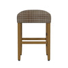 Mola Backless Counter Height Stool | Window Pane Pattern Seat | Brown