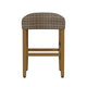 Mola Backless Counter Height Stool | Window Pane Pattern Seat | Brown