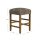 Mola Backless Counter Height Stool | Window Pane Pattern Seat | Brown