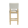 Bowo Counter Stool Chair | Cream n Blue Stripes | Brown Hardwood Legs BM334141