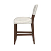 Bowo Counter Stool Chair | Cream n Black Stripes | Brown Hardwood Legs BM334142