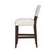 Bowo Counter Stool Chair | Cream n Black Stripes | Brown Hardwood Legs BM334142