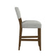 Bowo Counter Stool Chair | Gray Woven Fabric | Brown Hardwood Legs BM334143
