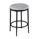 Nion Backless Counter Stool | Black Metal | Light Gray Diamond Print