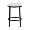 Nion Backless Counter Stool | Black Metal Legs | Cream Polyester Seat BM334148