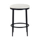 Nion Backless Counter Stool | Black Metal Legs | Cream Polyester Seat BM334148