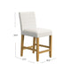 Relo Counter Height Stool Chair | Cream Polyester | Mini Grid Pattern BM334149