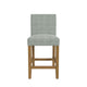 Relo Counter Height Stool Chair | Sage Green Polyester | Grid Pattern BM334150