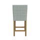 Relo Counter Height Stool Chair | Sage Green Polyester | Grid Pattern BM334150