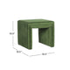 Ada Footstool Ottoman with Channel Tufted Green Velvet | 19’’ BM334151