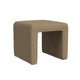 Ada Footstool Ottoman | Channel Tufted Taupe Brown Boucle | 19"