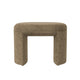 Max Ottoman Footstool with Saddle Seat | Mocha Brown Boucle | 24’’ BM334159