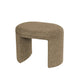 Max Ottoman Footstool with Saddle Seat | Mocha Brown Boucle | 24’’ BM334159