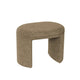 Max Ottoman Footstool with Saddle Seat | Mocha Brown Boucle | 24"