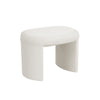 Max Ottoman Footstool with Saddle Seat | Cream White Boucle | 24"