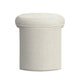 Max Ottoman Footstool with Saddle Seat | Cream White Boucle | 24’’ BM334160