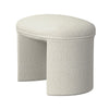 Max Ottoman Footstool with Saddle Seat | Cream White Boucle | 24’’ BM334160